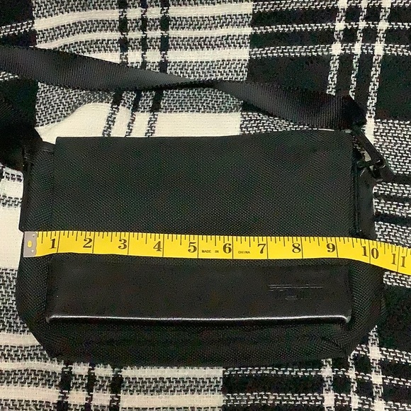 Tumi black leather & nylon crossbody bag - Picture 9 of 11